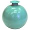 Grüne Flowerball Glasvase von Harald Notini für Pukeberg, Schweden 1930er 1