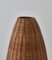 Stoneware Table Lamp with Wicker Shade attributed to Esben Klint for Le Klint, Denmark, 1960s 7