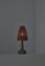 Lampada da tavolo in gres con paralume in vimini attribuita a Esben Klint per Le Klint, Danimarca, anni '60, Immagine 5