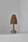 Lampada da tavolo in gres con paralume in vimini attribuita a Esben Klint per Le Klint, Danimarca, anni '60, Immagine 2