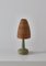 Tischlampe aus Steingut mit Schirm aus Korbgeflecht, Esben Klint zugeschrieben für Le Klint, Dänemark, 1960er 3