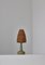 Stoneware Table Lamp with Wicker Shade attributed to Esben Klint for Le Klint, Denmark, 1960s 8