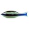 Blauer und grüner Muranoglasfisch, Antonio Da Ros zugeschrieben für Cenedese Murano, Italien, 1960er 1