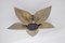 Ceiling Light with Perforated Brass Petals, 1970s 1