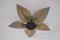 Ceiling Light with Perforated Brass Petals, 1970s, Image 7