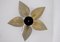 Ceiling Light with Perforated Brass Petals, 1970s 3