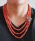 Rose Gold and Silver Multi-Strand Necklace with Diamonds and Coral, Image 6
