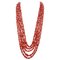 Multi-Strands Necklace with Coral, Image 1