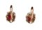 Rose Gold and Silver Earrings with Rubies and Diamonds 3