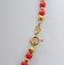 18 Karat Yellow Gold Necklace in Coral, Image 3