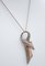 14 Karat Rose Gold and Silver Pendant Necklace with Coral and Diamonds 3