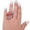 Rose Gold and Silver Fish Shape Ring with Rubies and Diamonds 4