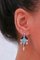 Platinum Earrings with Turquoise and Diamonds 5