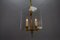 Lampe à Suspension Style Empire en Verre et Bronze, France, 1950s 11