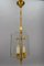 French Empire Style Glass and Bronze Pendant Light, 1950s 5