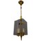 French Empire Style Glass and Bronze Pendant Light, 1950s 1