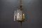Lampe à Suspension Style Empire en Verre et Bronze, France, 1950s 13