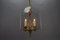 Lampe à Suspension Style Empire en Verre et Bronze, France, 1950s 16