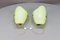 Mid-Century Modern Curved Green Glass Sconces, Germany, 1950s, Set of 2, Image 10