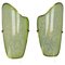 Mid-Century Modern Curved Green Glass Sconces, Germany, 1950s, Set of 2 1