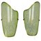 Mid-Century Modern Curved Green Glass Sconces, Germany, 1950s, Set of 2, Image 1