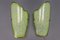Mid-Century Modern Curved Green Glass Sconces, Germany, 1950s, Set of 2 2