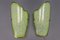 Mid-Century Modern Curved Green Glass Sconces, Germany, 1950s, Set of 2, Image 2