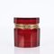Ruby Red and Gilt Silver Faceted Murano Glass Jewelry Box, Italy, 1920s 2