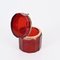 Boîte à Bijoux en Verre de Murano Facetté Rouge Rubis et Argent Doré, Italie, 1920s 9