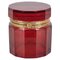 Portagioielli in vetro di Murano rosso rubino e argento dorato, anni '20, Immagine 1