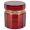 Ruby Red and Gilt Silver Faceted Murano Glass Jewelry Box, Italy, 1920s 1