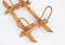 Mid-Century French Riviera Rattan, Wicker and Bamboo Canes Coat Rack, Italy, 1960s 12