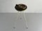 Italienischer UFO Dreibein Aschenbecher aus Schwarzweißem Metall, Italien, 1950er 2