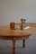 Mid-Century Danish Round Dining Table in Oak with Two Extensions, 1960s, Image 4