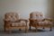 Danish Modern Brutalist Lounge Chairs in Oak attributed to Henning Kjærnulf, 1960s, Set of 2, Image 13