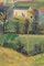 Artista di scuola francese, Paesaggio di campagna, Dipinto ad olio su tavola, Metà del XX secolo, Con cornice, Immagine 5