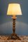 French Painted Carved Wood Lamps, Early 20th Century, Set of 2, Image 14
