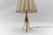 Mid-Century Modern Tripod Table Lamp in Brass and Leather, Austria, 1950s 8