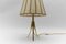 Mid-Century Modern Tripod Table Lamp in Brass and Leather, Austria, 1950s, Image 8