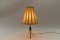 Lampada da tavolo Mid-Century moderna con treppiede in ottone e pelle, Austria, anni '50, Immagine 2