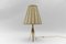 Lampada da tavolo Mid-Century moderna con treppiede in ottone e pelle, Austria, anni '50, Immagine 3