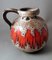 German Fat Lava Colored and Glazed Ceramic Pitcher with Handle from Scheurich, 1968 3