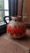 German Fat Lava Colored and Glazed Ceramic Pitcher with Handle from Scheurich, 1968 18