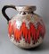 German Fat Lava Colored and Glazed Ceramic Pitcher with Handle from Scheurich, 1968 6