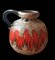 German Fat Lava Colored and Glazed Ceramic Pitcher with Handle from Scheurich, 1968, Image 7