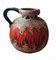 German Fat Lava Colored and Glazed Ceramic Pitcher with Handle from Scheurich, 1968 1