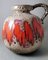 German Fat Lava Colored and Glazed Ceramic Pitcher with Handle from Scheurich, 1968 8