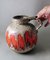 German Fat Lava Colored and Glazed Ceramic Pitcher with Handle from Scheurich, 1968 19