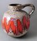 German Fat Lava Colored and Glazed Ceramic Pitcher with Handle from Scheurich, 1968 4
