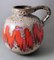 German Fat Lava Colored and Glazed Ceramic Pitcher with Handle from Scheurich, 1968, Image 4